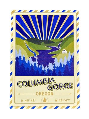 Columbia Gorge Foil Postcard