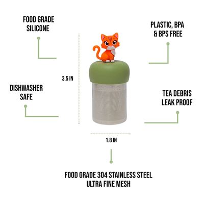 Orange Cat Floating Tea Steeper