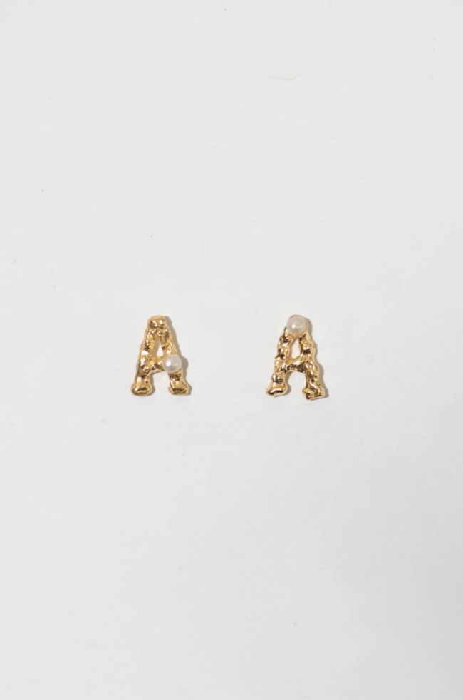 The Pearl Letter Ear Stud