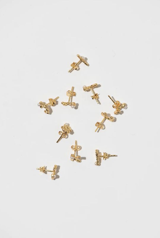The Pearl Letter Ear Stud