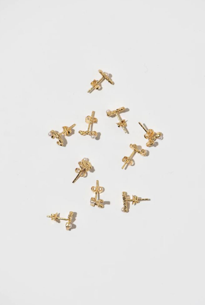 The Pearl Letter Ear Stud