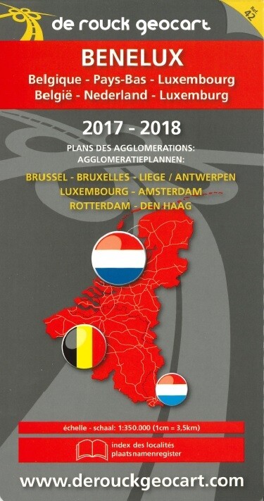 Straßenkarte - Benelux 1/350.000