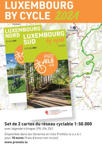 Carte cycliste - Luxembourg by cycle 2021