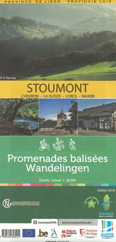 Wandelkaart - Stoumont - bewegwijzerde wandelingen 1/20.000