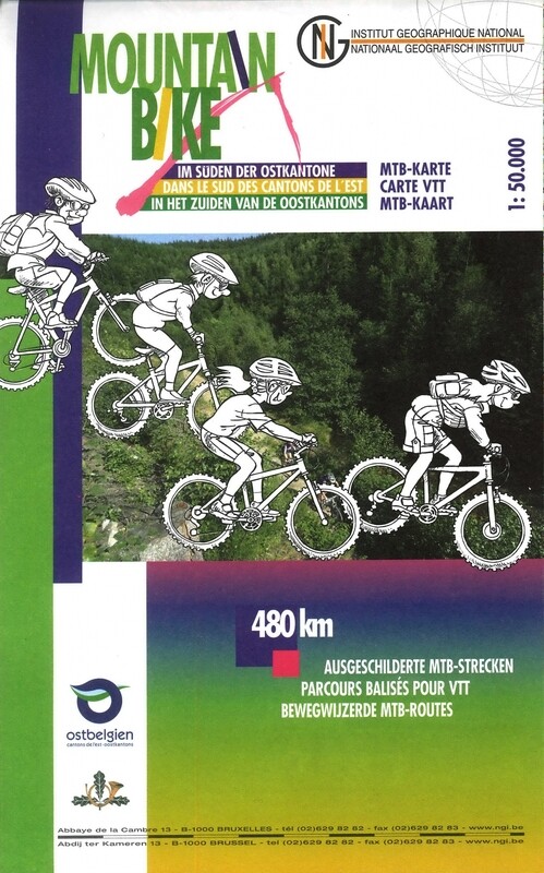 Carte cycliste - VTT au sud des Cantons de l'Est - 1/50.000