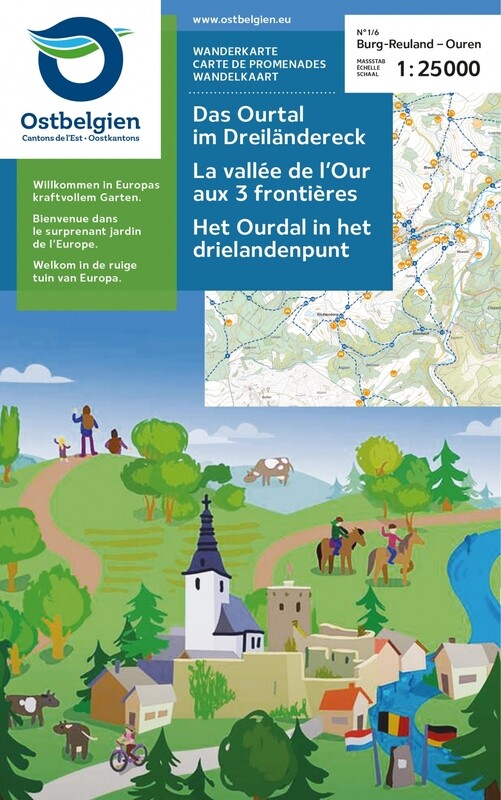 Carte de randonnées - La vallée de l’Our aux 3 frontières - 1/25.000