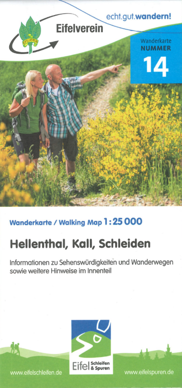 Carte de randonnées -  Hellenthal, Kall, Schleiden - 1/25.000