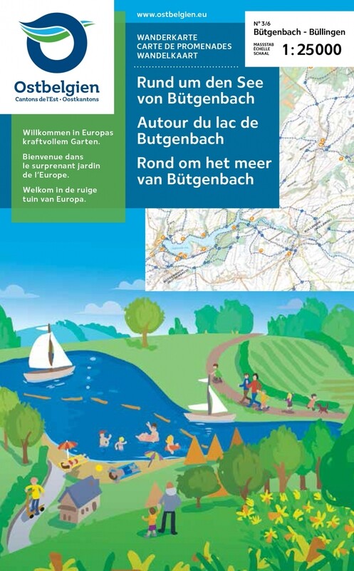 Carte de randonnées - Autour du lac de Bütgenbach - 1/25.000