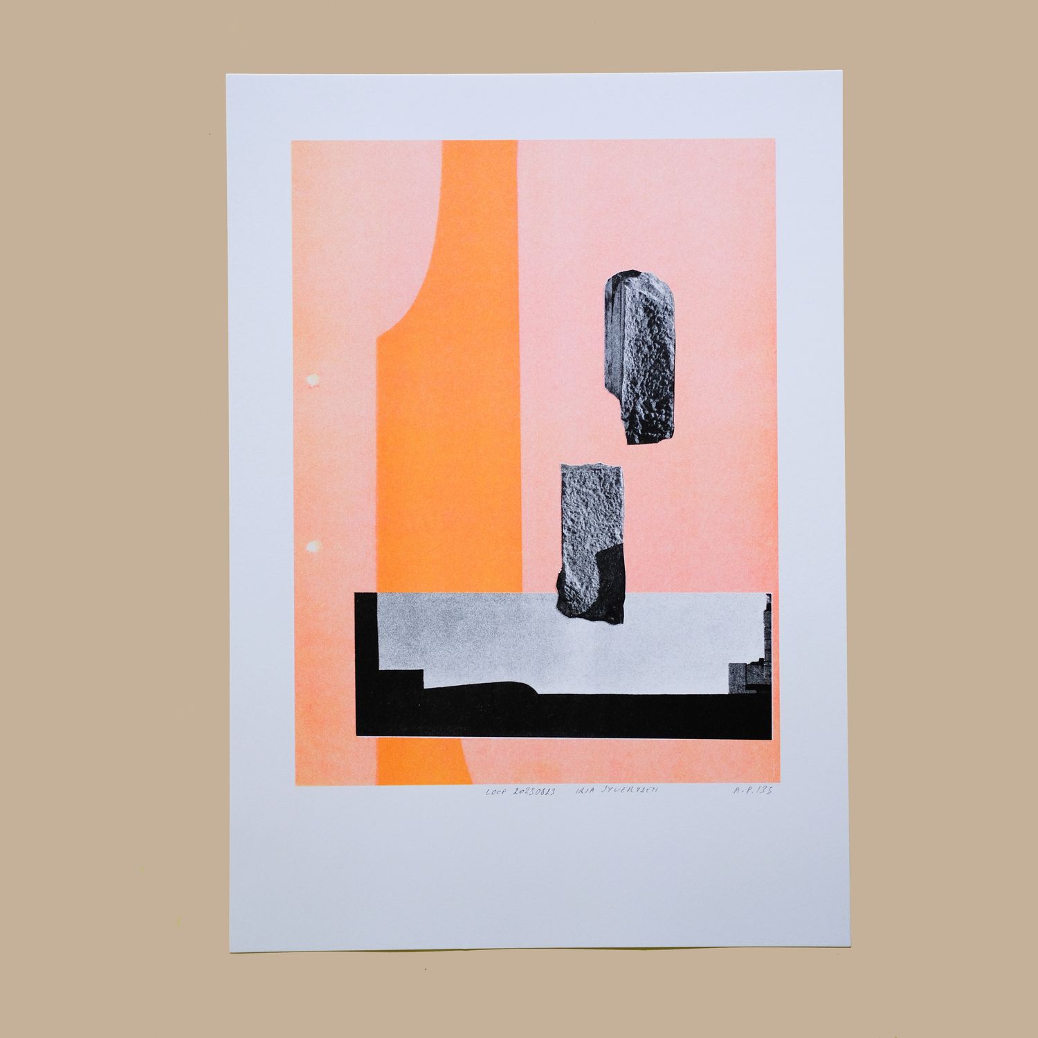 loop20230823 - 3 color RISO A3 by Irja Syvertsen  - LE /35