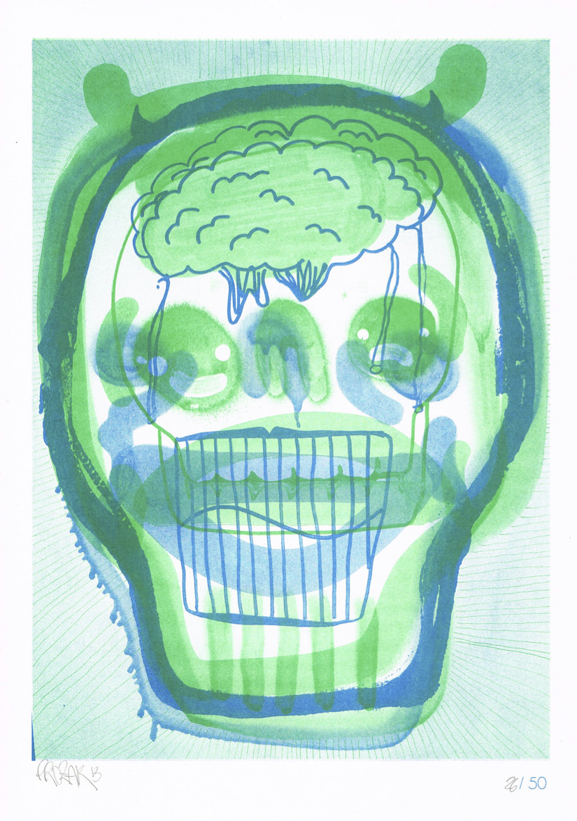 RISO Print A3 Mazu Prozak limited edition /50 SOLD OUT