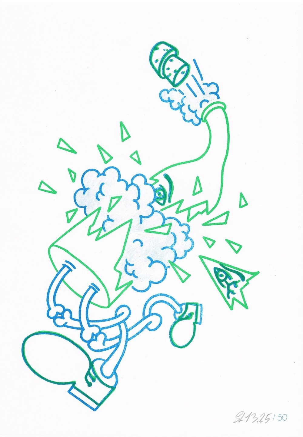 RISO Print A3 Simon Laureyns limited edition /50