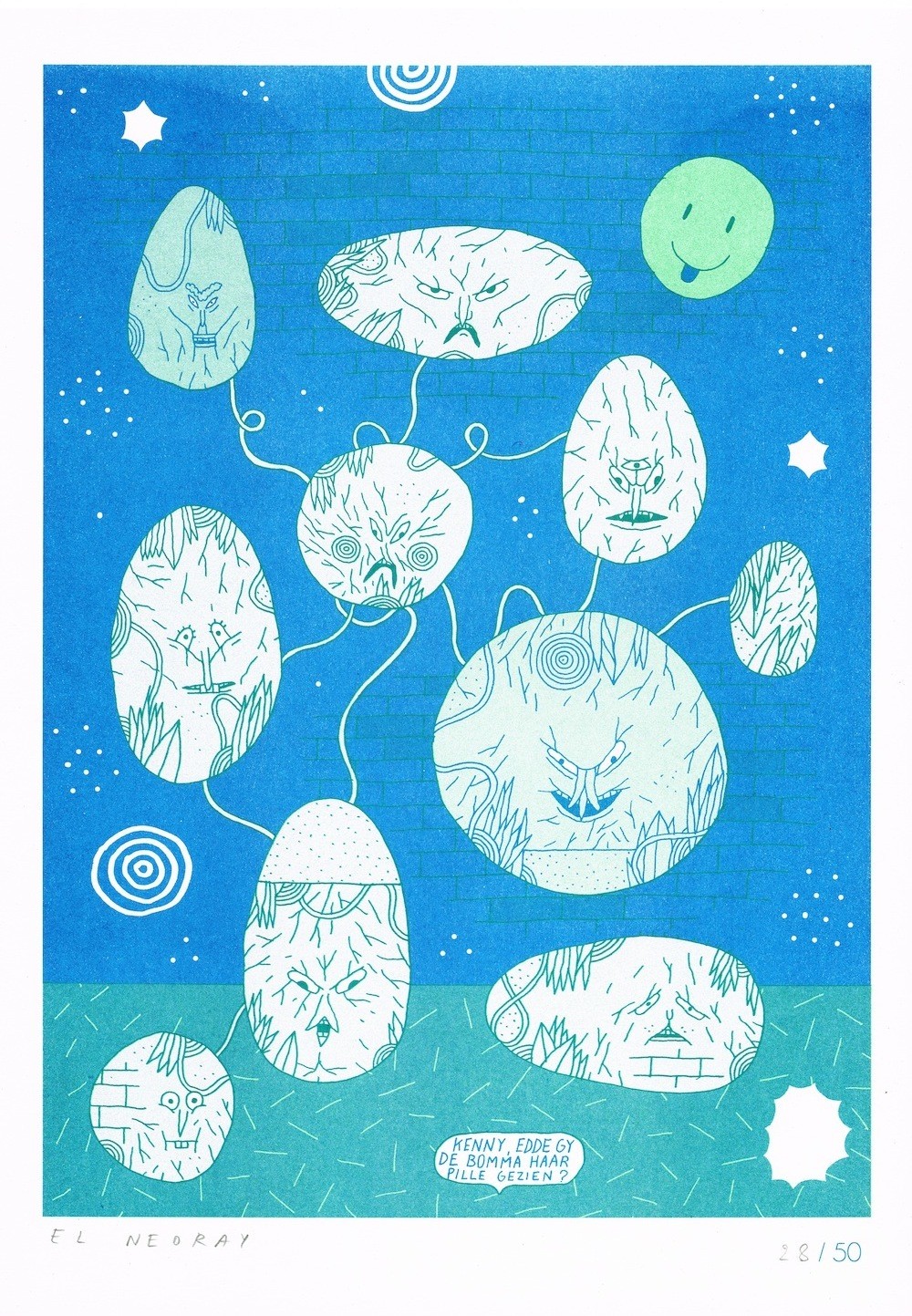 RISO Print A3 El Neoray limited edition /50