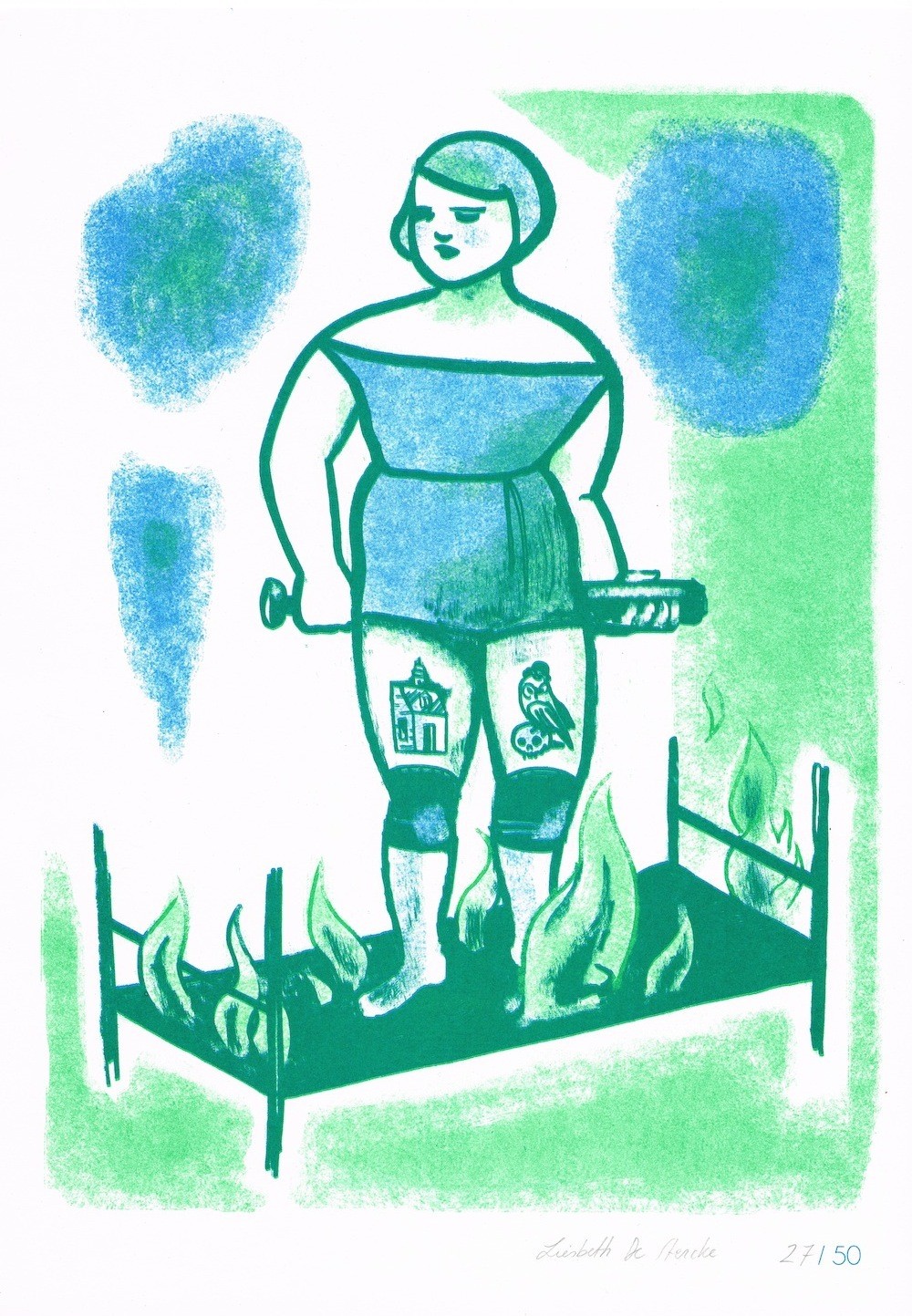 RISO Print A3 Liesbeth De Stercke limited edition /50