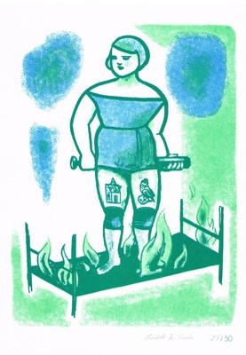 RISO Print A3 Liesbeth De Stercke limited edition /50