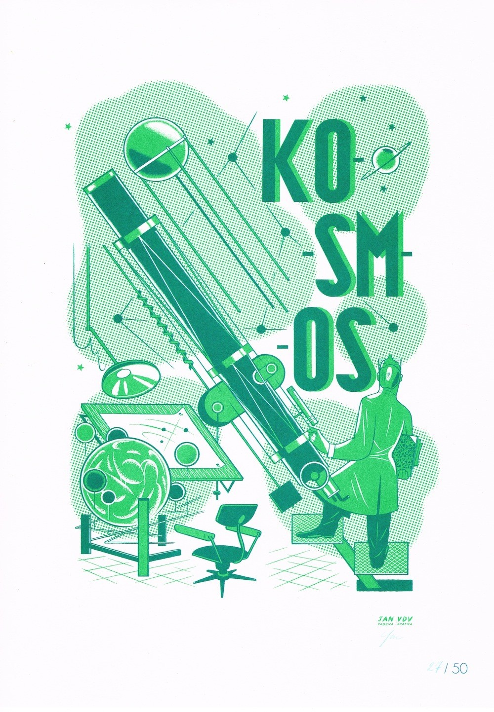 RISO Print A3 Jan Van der Veeken limited edition /50 - SOLD OUT