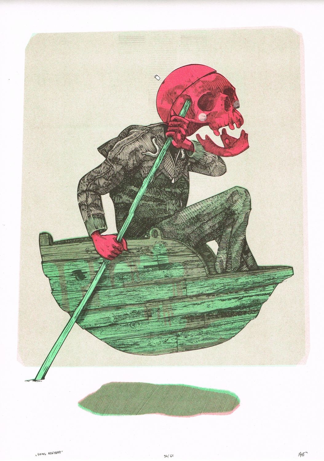 RISO Print A3 Etam Cru - Bezt (Pl) - "Going Nowhere" - LE /62 - Sold Out