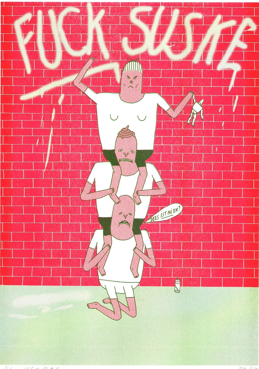 RISO Print A3 - Fuck Suske - El Neoray - LE /60 - SOLD OUT