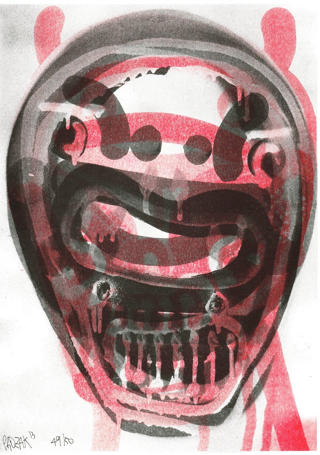 RISO Print A3 'Devil' by Mazu Prozak SOLD OUT