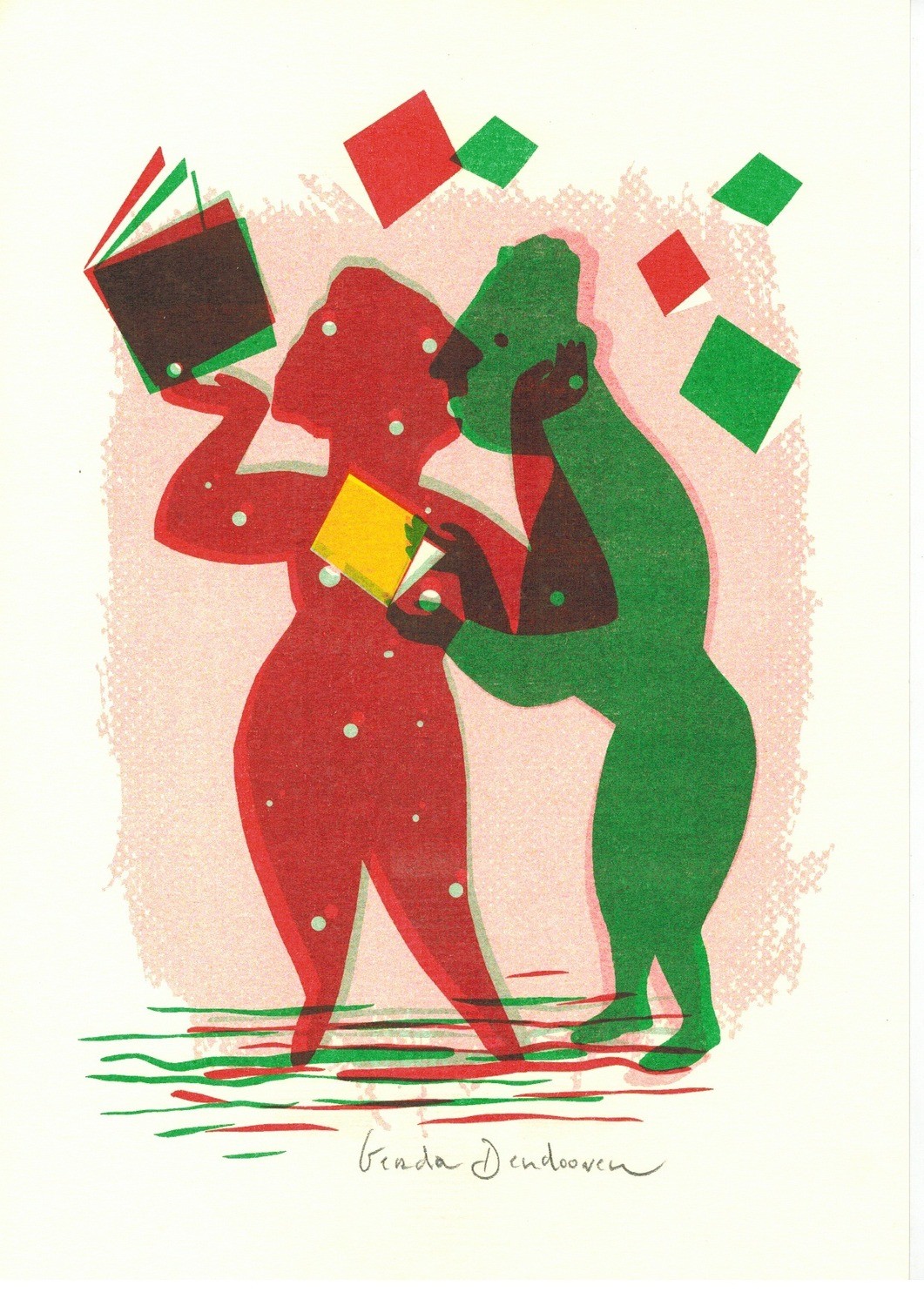 RISO Print A4 'Geef om boeken' by Gerda Dendooven - Sold Out