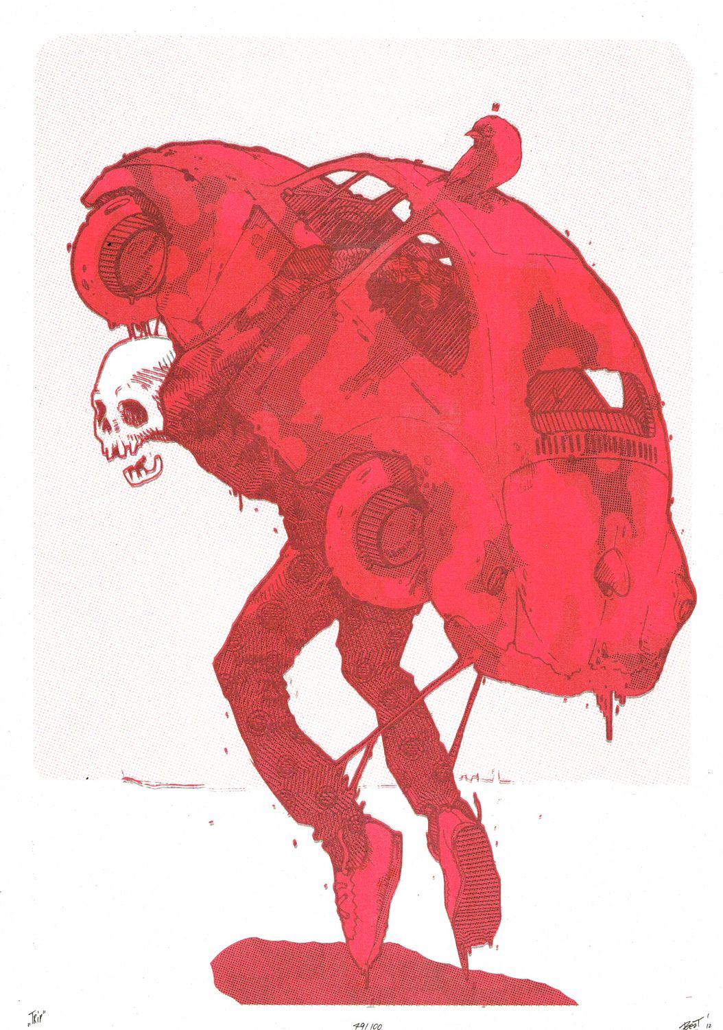 RISO Print A3 Etam Cru - Bezt (Pl) - Walk & Talk 2012 - LE /100 - SOLD OUT