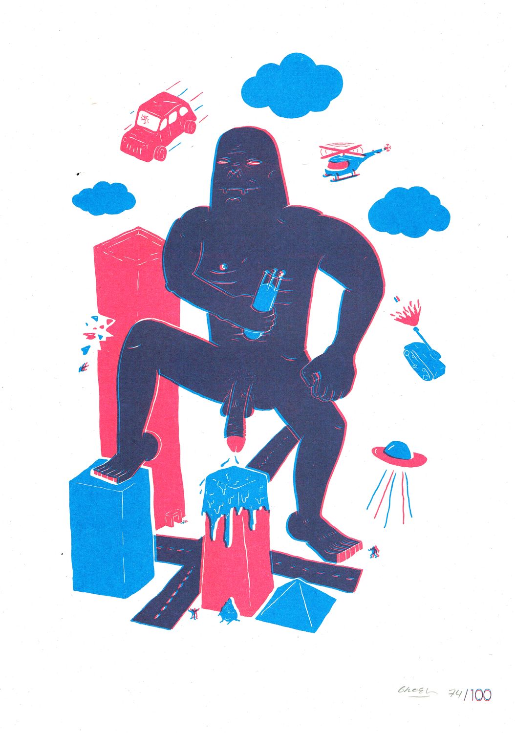 RISO Print A3 Groen limited edition LA /100