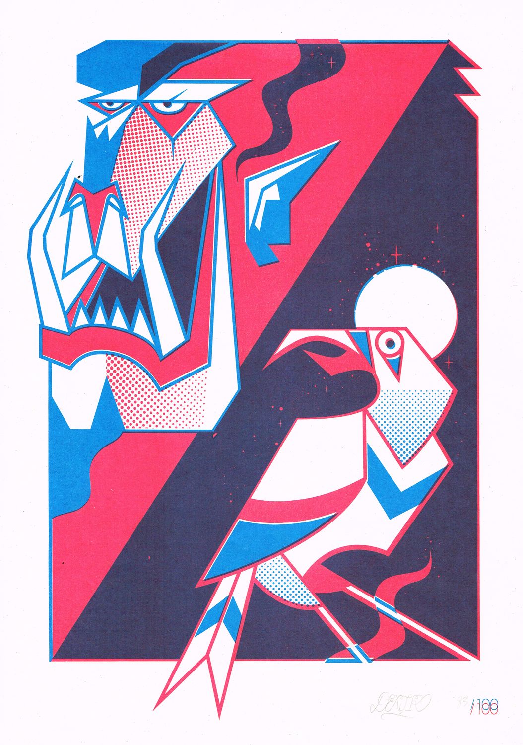 RISO Print A3 Pointdextr limited edition /100