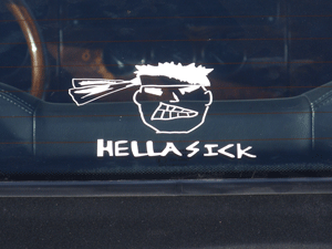 Hella Sick Logo Window Decal