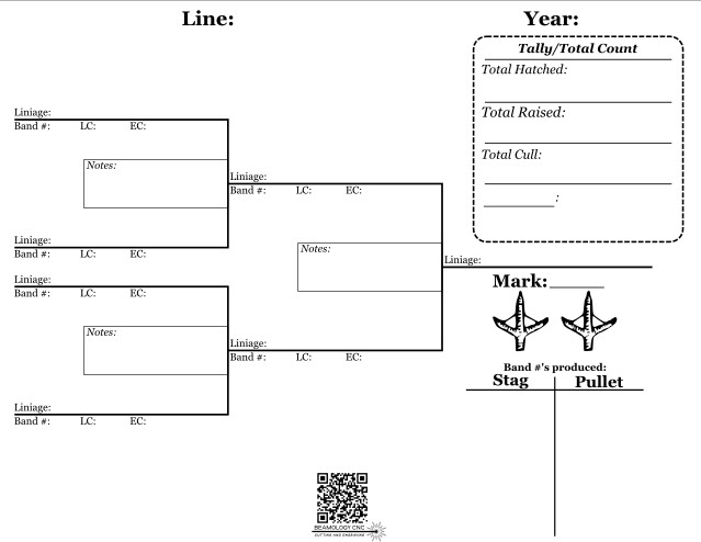 Brood Tracking Sheets