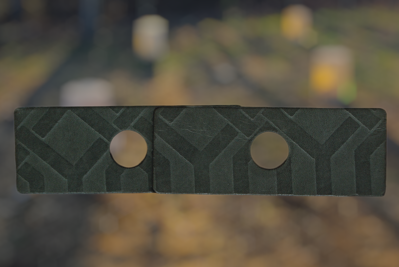 Grey Geometric Patterned Leathers