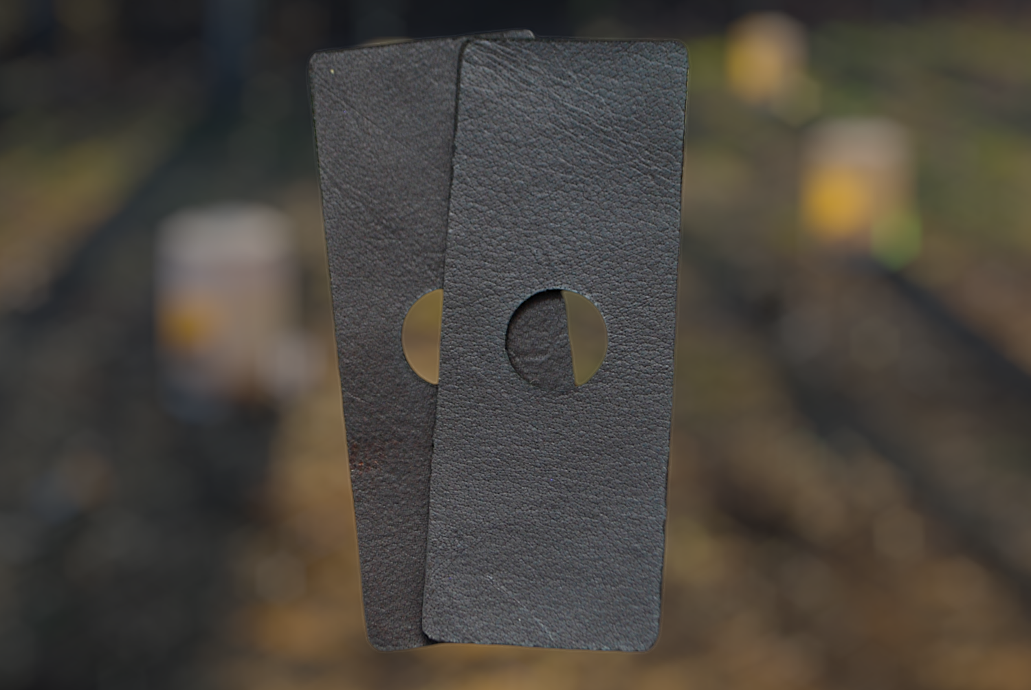 Grey Patterned Leathers