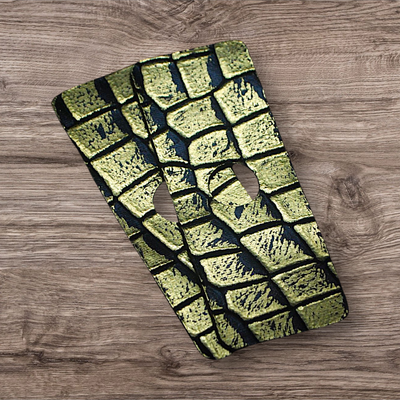 No. 27 – Croc Pattern Reflective Gold