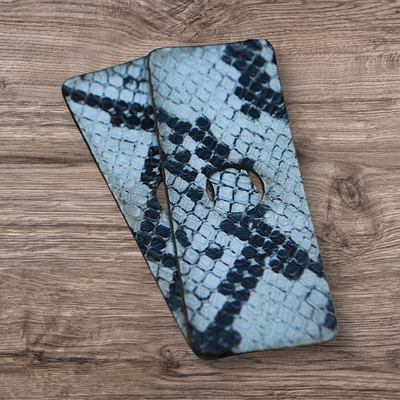 No. 15 – Python White & Black Leathers