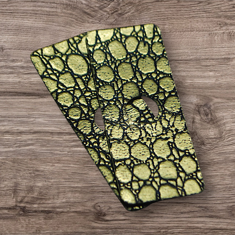 No. 39 – Bubble Texture Gold Reflective Leathers