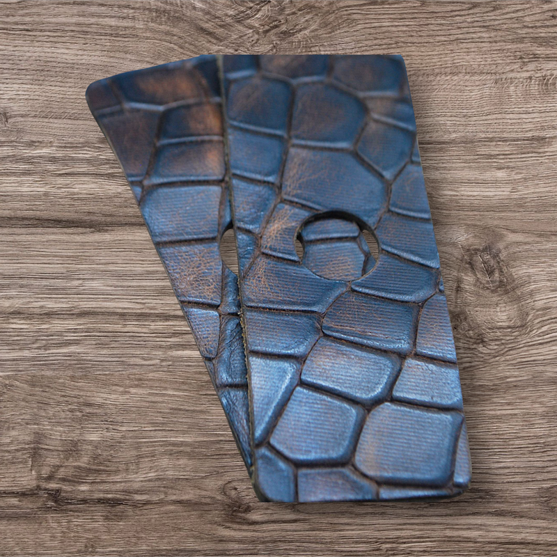 No. 20 – Croc Pattern Distressed Brown Leathers