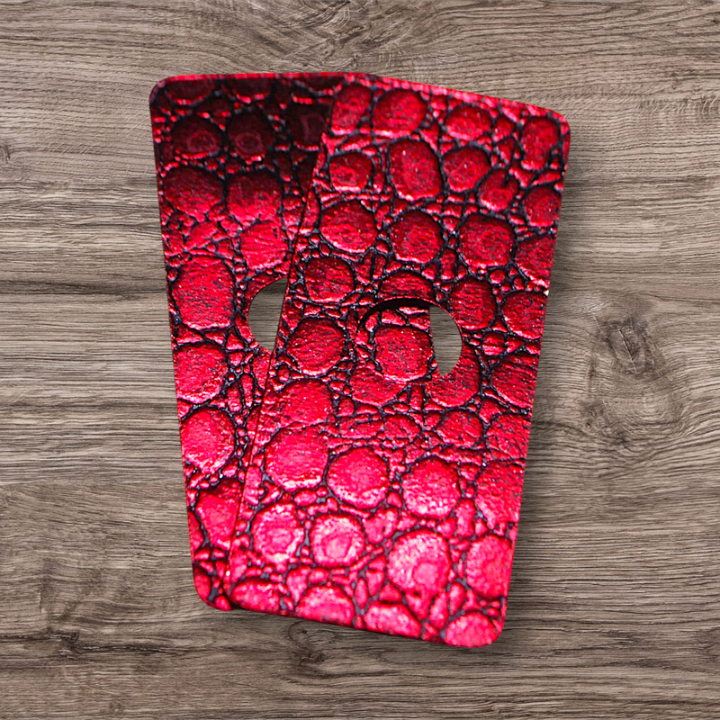 No. 37 – Bubble Texture Red Reflective Leathers