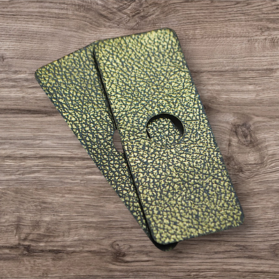 No. 46 – Reflective Gold Pebble Leathers