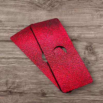 No. 45 – Reflective Red Pebble Leathers