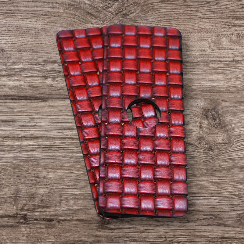 No. 14 – Basket Weave Deep Red Leathers