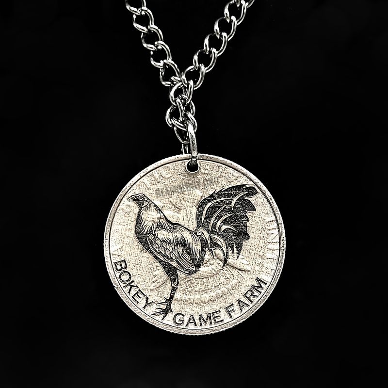 Half Dollar Gamefowl Necklace - Customizable