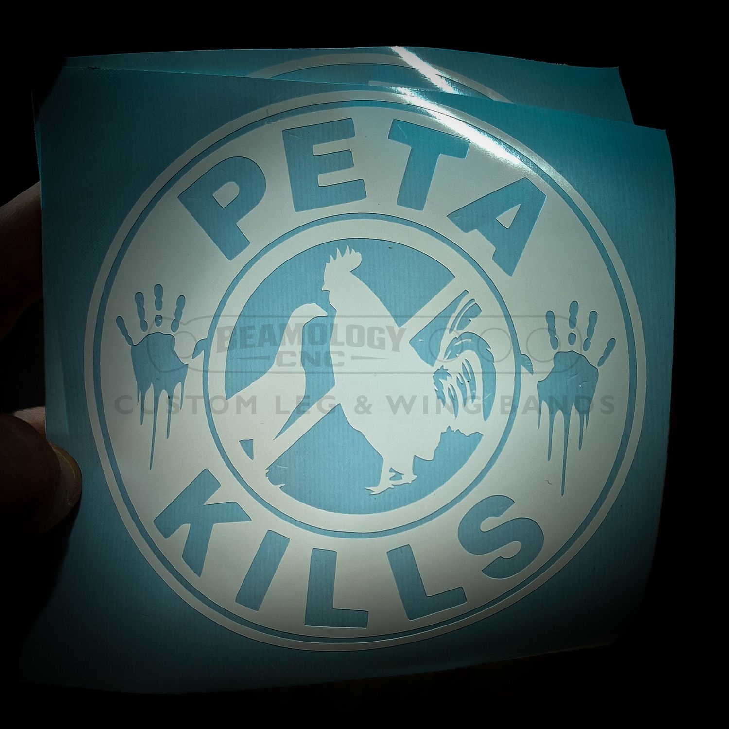 PETA K*lls Gamefowl | Large Vinyl Decal