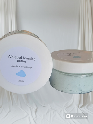 Foaming whipped body butter