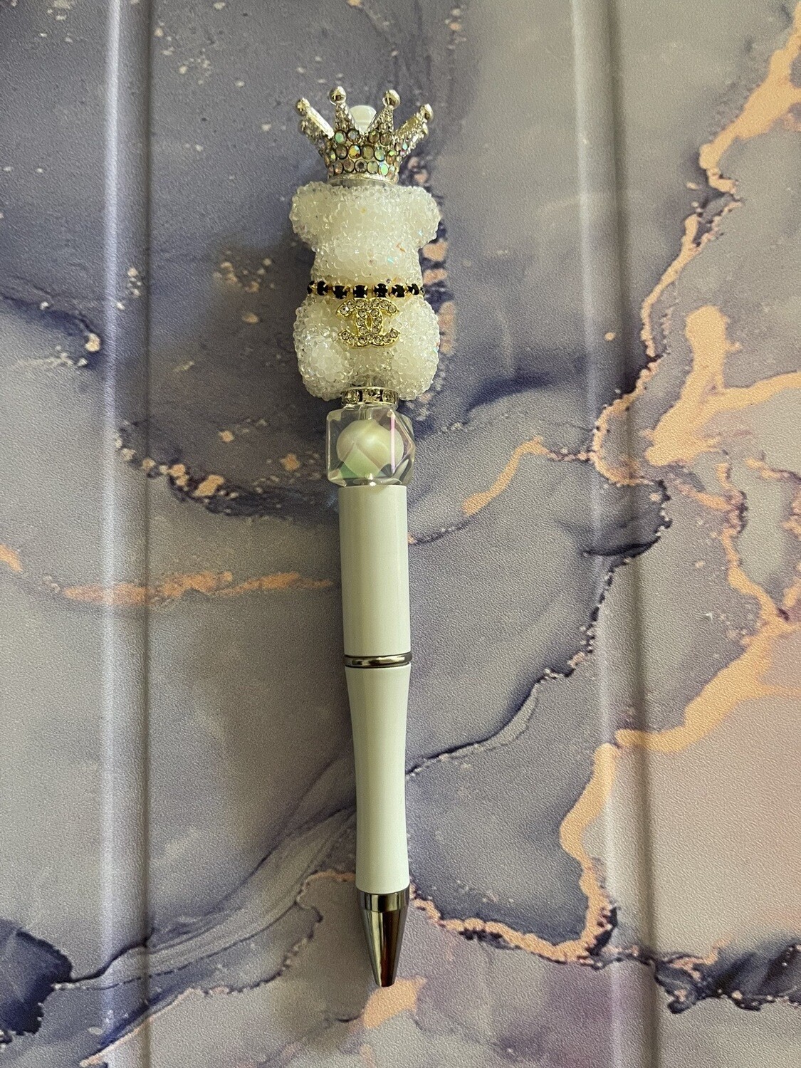 White Diamond Teddy Fashion Pen