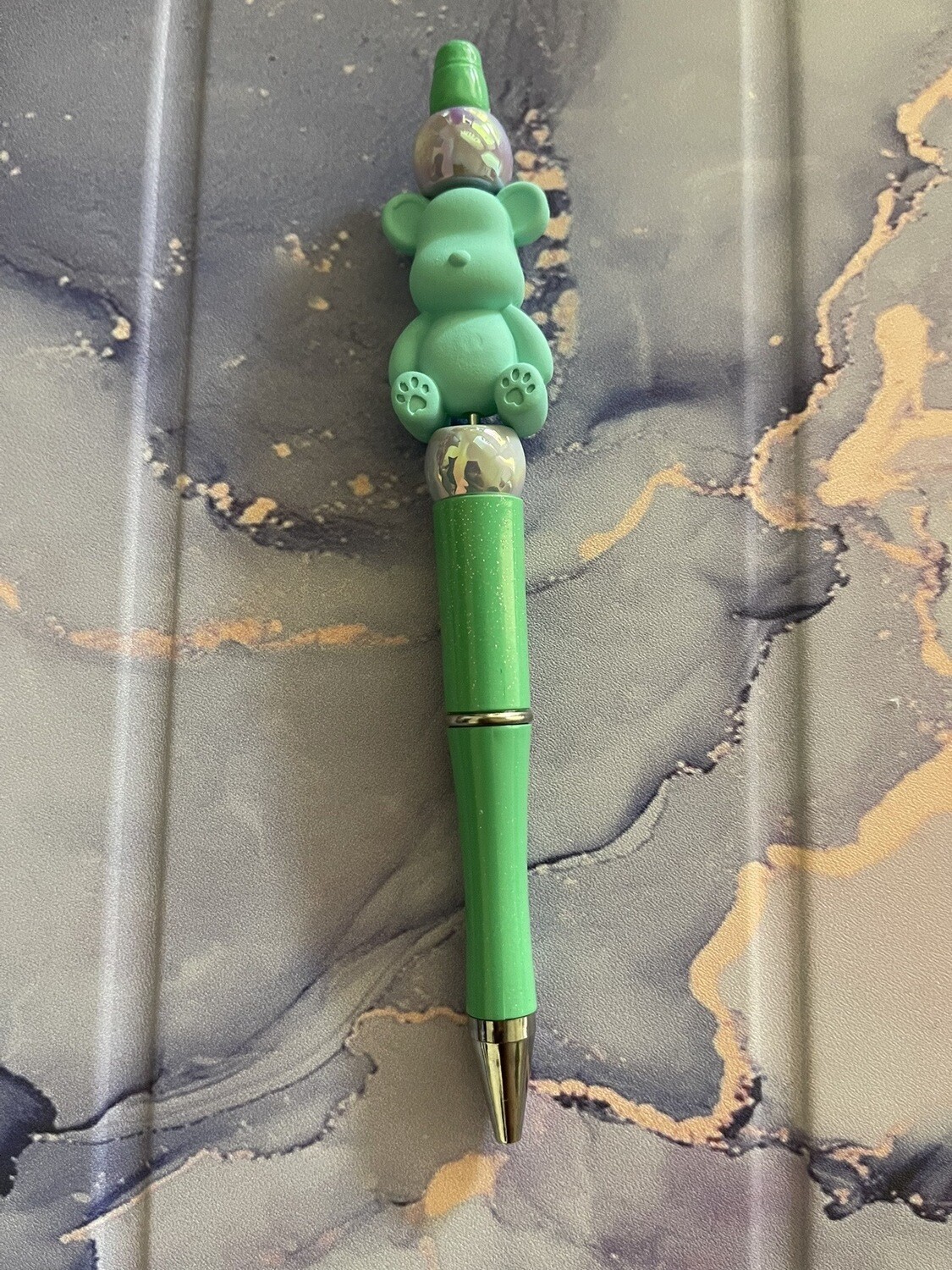 Green Teddy Pen
