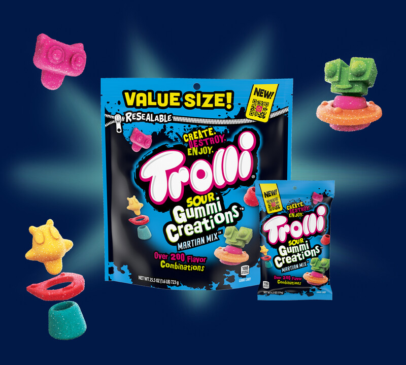 Trolli Sour gummi Creations Martian Mix peg bag