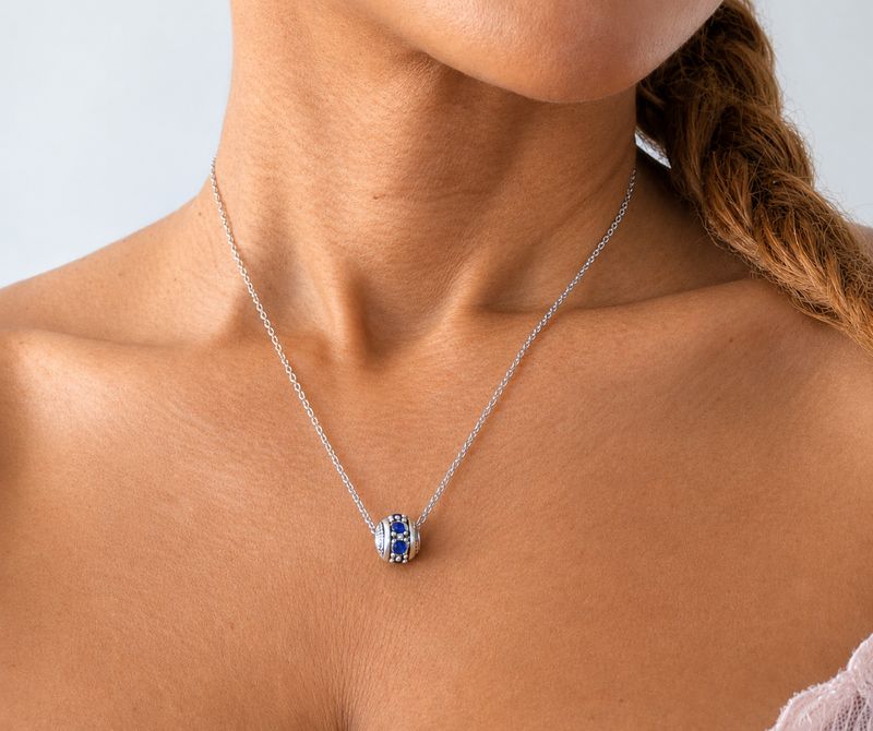 Fine Silver Chain and Charm Necklace
