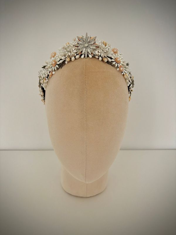 Tiara de novia Freya Plata
