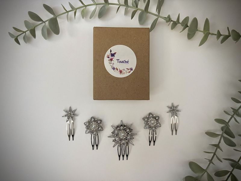 Horquillas de estrellas Belle Epoque Plateado Horquillas de estrellas Belle Epoque Plateado