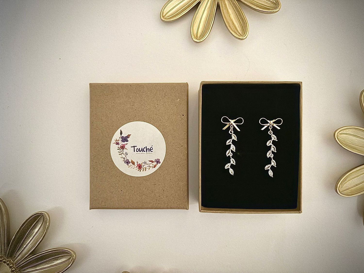 Pendientes de novia Lazo Romántico