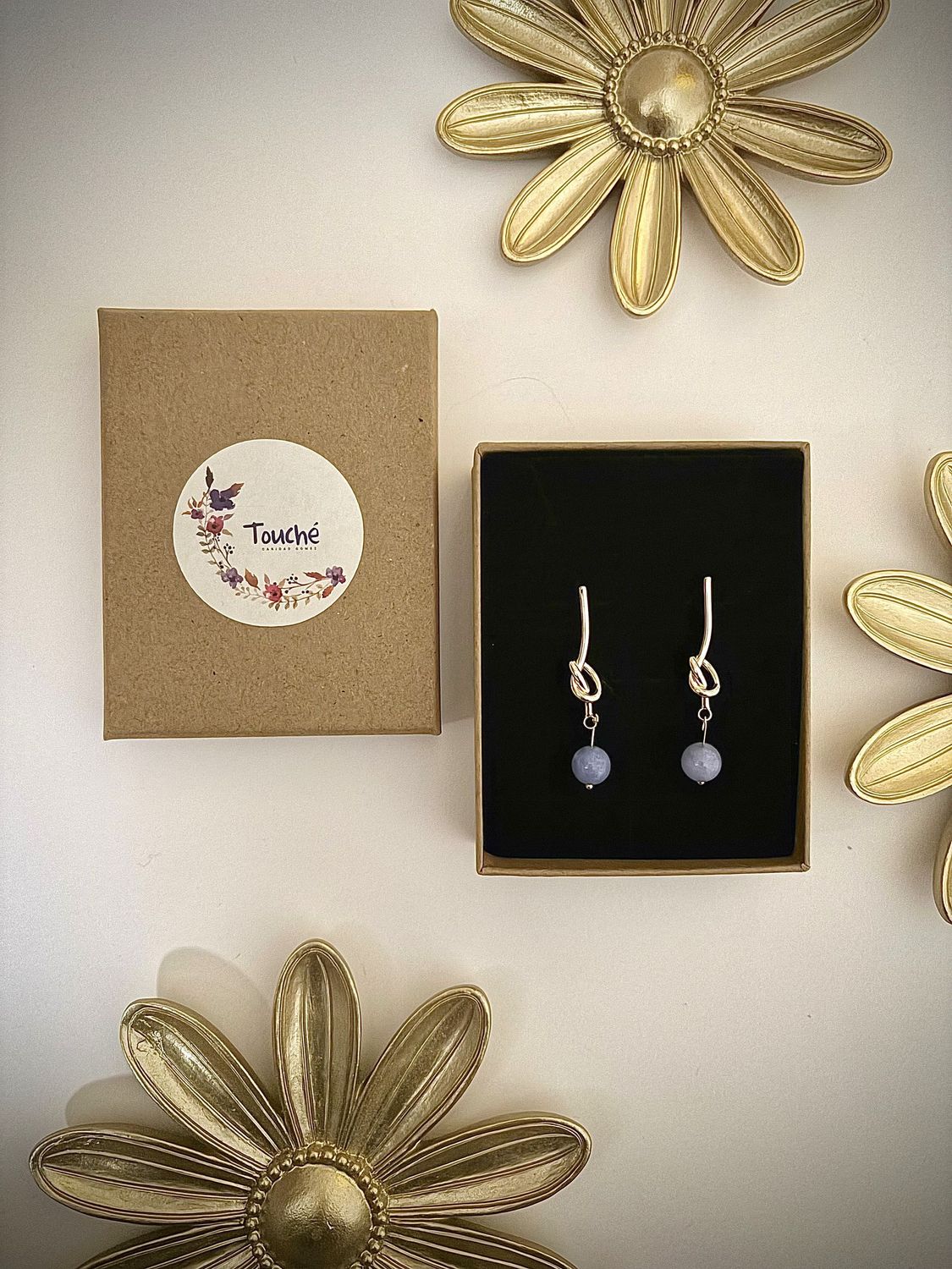 Pendientes de boda nudo marinero