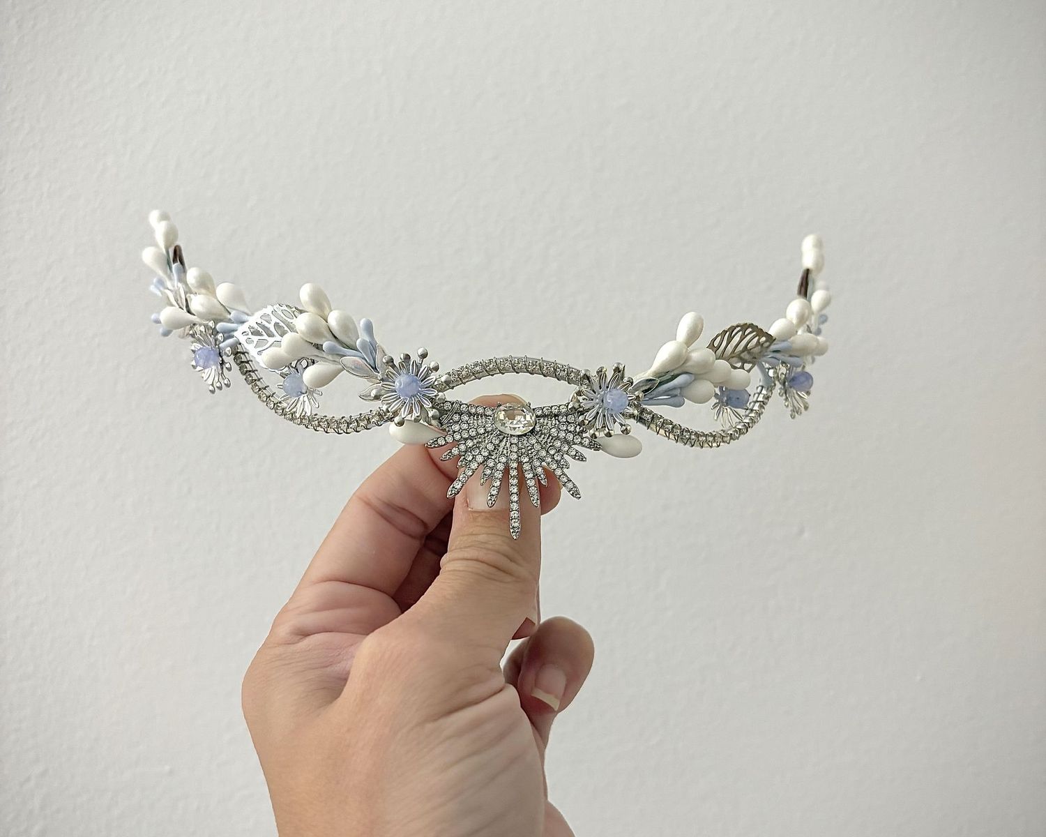Tocado de novia Siena Plata